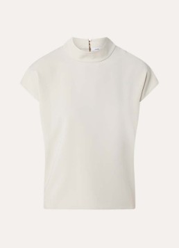 SAMSØE SAMSØE Dames Hoys mouwloze top met opstaande kraag in de kleur Naturel, maat: XS