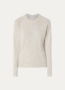 SAMSØE SAMSØE Dames Boston fijngebreide pullover van kasjmier in de kleur Grijsmele, maat: L