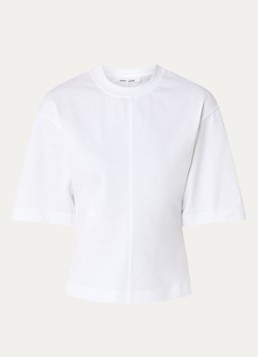 SAMSØE SAMSØE Dames Sadidas T-shirt met opengewerkt dessin in de kleur Wit, maat: s