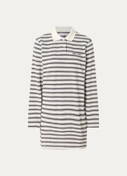 SAMSØE SAMSØE Dames Dover mini jurk met streepprint in de kleur Zwart, maat: M