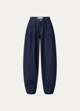 SAMSØE SAMSØE Dames Saharper high waist loose fit jeans met donkere wassing in de kleur Indigo, maat: W28/L32