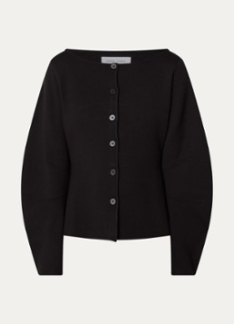 SAMSØE SAMSØE Dames Saaly fijngebreid vest met boothals in de kleur Zwart, maat: L