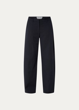 SAMSØE SAMSØE Dames Sabianca high waist wide fit broek met steekzakken in de kleur Donkerblauw, maat: M