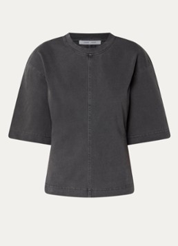 SAMSØE SAMSØE Dames Sadisas T-shirt met ronde hals in de kleur Donkergrijs, maat: L