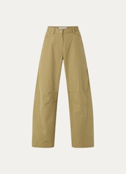 SAMSØE SAMSØE Dames Saharpo high waist wide fit chino met steekzakken in de kleur Beige, maat: L