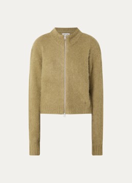 SAMSØE SAMSØE Dames Sajeanne grofgebreid vest in wolblend in de kleur Khaki, maat: L