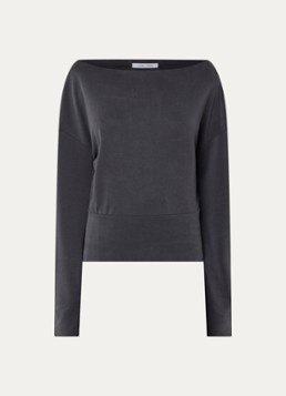SAMSØE SAMSØE Dames Sasusu top met boothals in de kleur Zwart, maat: XS
