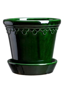 Bergs Potter Københavner bloempot voor binnen en buiten Ø18 cm Donkergroen - Deal