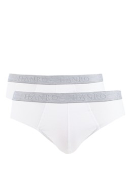 Hanro Heren Slip in uni in 2-pack in de kleur Wit, maat: S