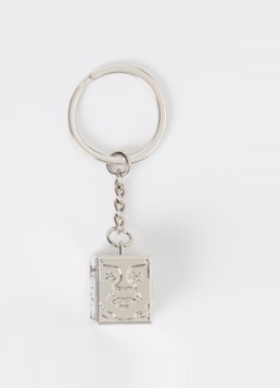 Obey Dames Icon Face Cube sleutelhanger in de kleur Zilver, maat: OS