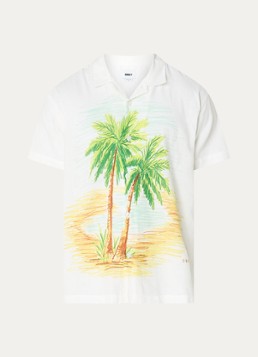 Obey Heren Hyde regular fit overhemd met print in de kleur Wit, maat: XL