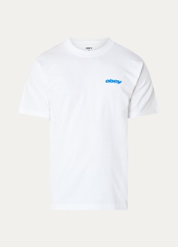 Obey Heren T-shirt met print in de kleur Wit, maat: S
