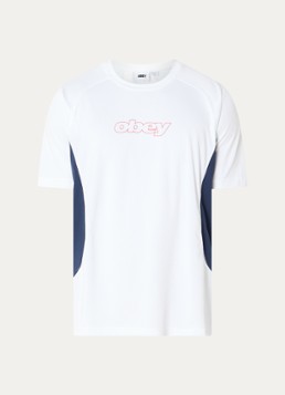 Obey Heren Runner T-shirt met logo in de kleur Wit, maat: S