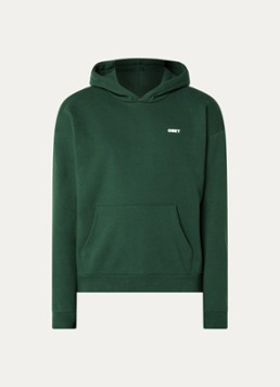 Obey Heren Bold hoodie met logo in de kleur Donkergroen, maat: XL