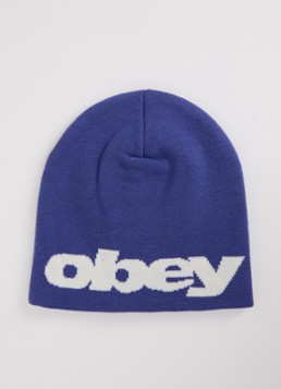 Obey Heren Delta muts met logo in de kleur Kobaltblauw, maat: One Size