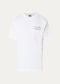 Obey Heren Disruption T-shirt met logo- en backprint in de kleur Wit, maat: S