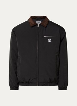 Obey Heren Elysian jack met logo en ritszakken in de kleur Zwart, maat: XL