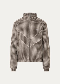 Obey Heren Leisure gewatteerd jack in wolblend met ruitdessin in de kleur Beige, maat: L