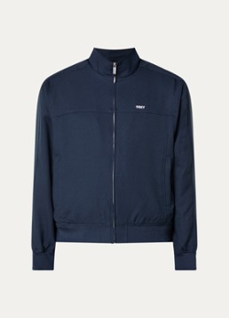 Obey Heren Jack met logo en ritszakken in de kleur Donkerblauw, maat: L