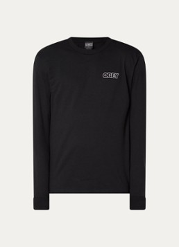 Obey Heren Treble long sleeve met logo- en backprint in de kleur Zwart, maat: S
