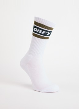 Obey Heren Cooper sokken met logo in de kleur Bronsgroen, maat: One Size