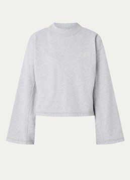 OLAF Dames Sweater met logo in de kleur Grijs, maat: S