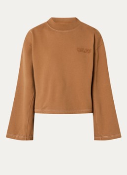 OLAF Dames Sweater met logo in de kleur Bruin, maat: XS
