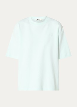 OLAF Dames T-shirt met logoborduring en backprint in de kleur Mint, maat: S