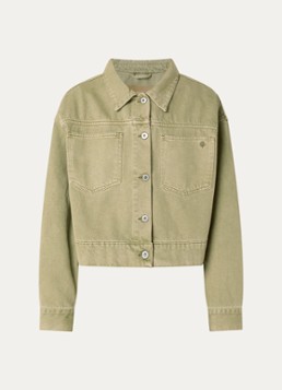 OLAF Dames Spijkerjas met borstzakken in de kleur Khaki, maat: M