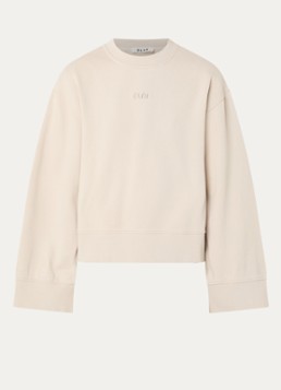 OLAF Dames Sweater met logoborduring in de kleur Beige, maat: XS