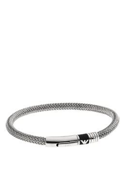 Armani Heren Armband met logo EGS1623040 in de kleur Zilver
