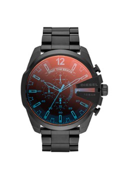 Diesel Heren Herenhorloge Mega Chief DZ4318 in de kleur Zwart