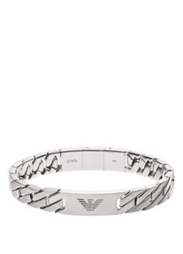 Armani Heren Armband met logo EGS2435040 in de kleur Zilver