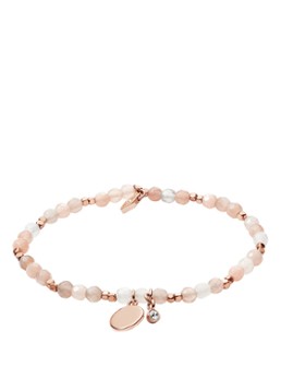 Fossil Dames Motifs armband van messing en halfedelsteen JA6945791 in de kleur Roségoud