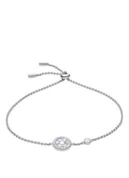 Fossil Dames Armband van zilver met parelmoer JFS00519040 in de kleur Zilver