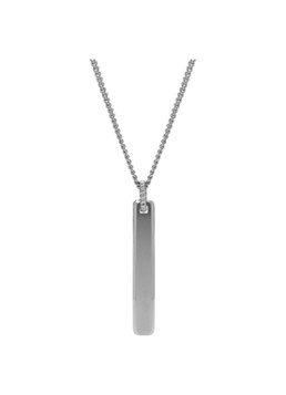 Fossil Heren Vintage Casual schakelketting met hanger JF03988040 in de kleur Zilver