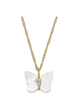Fossil Dames Ketting met kristal JF04424710 in de kleur Goud