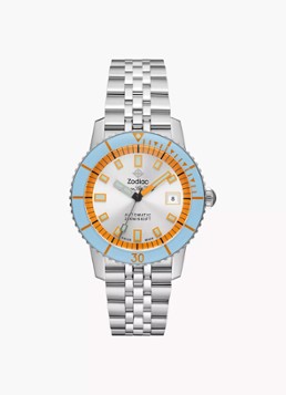 Zodiac Heren Super Sea Wolf Compression Diver Automatic horloge ZO9304 in de kleur Zilver
