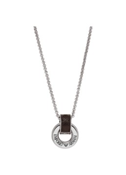 Armani Heren Eagle ketting EGS3134040 in de kleur Zilver