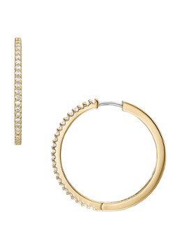 Fossil Dames Ellis oorringen met zirkonia JA7261710 in de kleur Goud