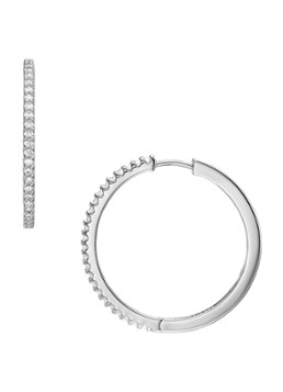 Fossil Dames Ellis oorringen met zirkonia JA7274040 in de kleur Zilver