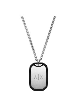 Armani Heren Ketting AXG0169040 in de kleur Zilver