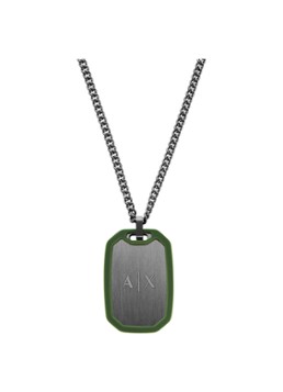 Armani Heren Ketting AXG0170060 in de kleur Antraciet