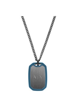 Armani Heren Ketting AXG0171060 in de kleur Grijs