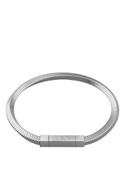 Armani Heren Armband AXG0181040 in de kleur Zilver
