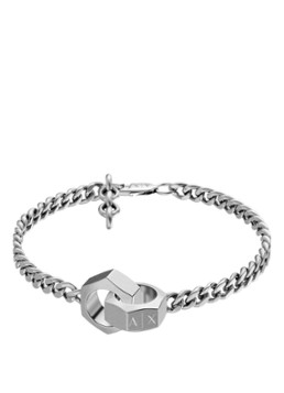 Armani Heren Armband AXG0182040 in de kleur Zilver