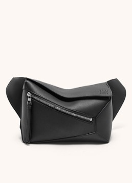 LOEWE Heren Puzzle Edge Small crossbodytas van kalfsleer in de kleur Zwart