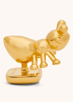 LOEWE Dames Ant tasbedel met logo in de kleur Goud