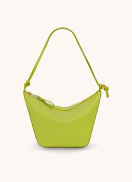 LOEWE Dames Hammock Hobo schoudertas van kalfsleer in de kleur Lime