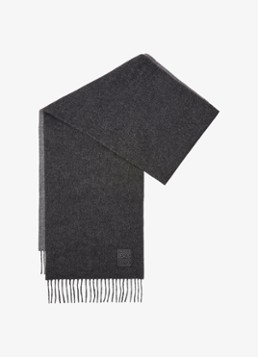 LOEWE Dames Sjaal in kasjmierblend 180 x 28 cm in de kleur Grijsmele